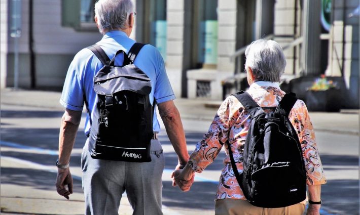 Seniors Holding Hands